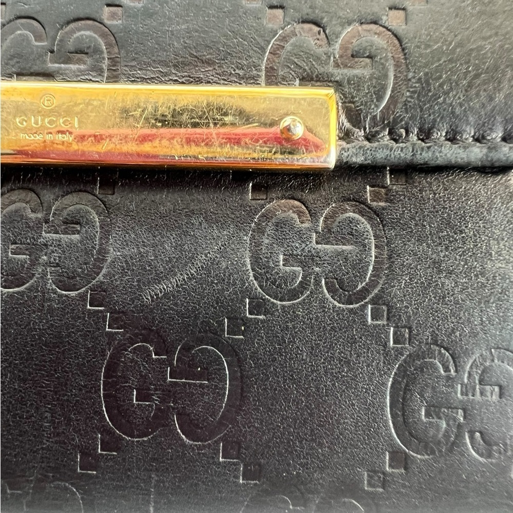 Gucci Black Guccissima Continental Wallet - Picture 3 of 13